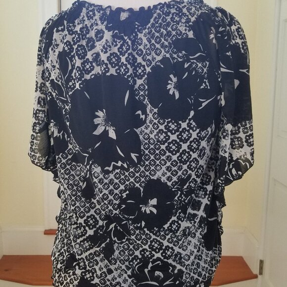 Van Heusen Black & white top sz Large - Picture 5 of 6